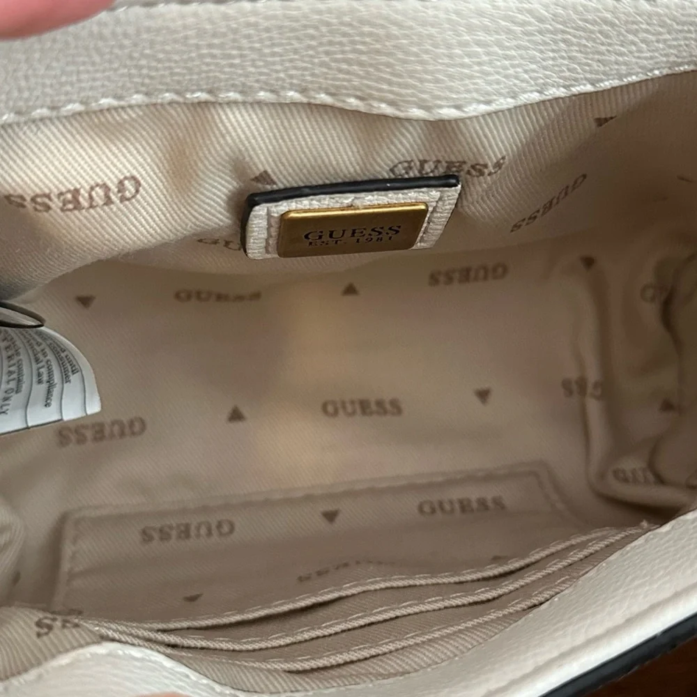 Guess Stephi Jacquard Logo Micro Mini Bag in brown - Picture 8 of 11